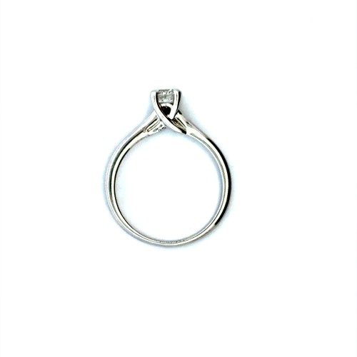 Anello con DIAMANTE NATURALE Certificato GIA 0,46 ct E VS1 Tripla Excellent