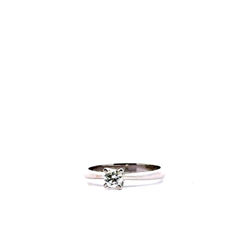 Anello con DIAMANTE NATURALE certificato GIA 0,30 ct D VVS2 Tripla Excellent