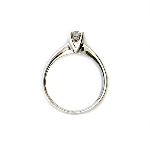 Anello con DIAMANTE NATURALE certificato GIA 0,30 ct D VVS2 Tripla Excellent