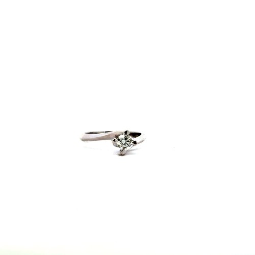 Anello con DIAMANTE NATURALE certificato GIA 0,41 ct D VS1 Tripla Excellent