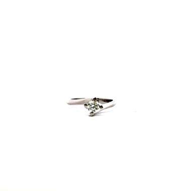 Anello con DIAMANTE NATURALE certificato GIA 0,41 ct D VS1 Tripla Excellent