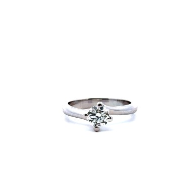 Anello con Diamante Naturale 0,70 ct GIA D VS