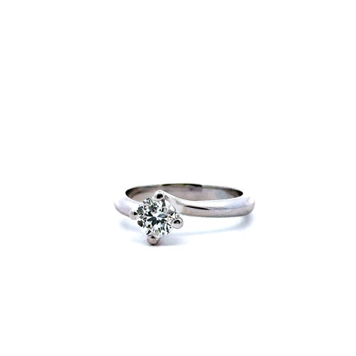 Anello con Diamante Naturale 0,70 ct GIA D VS