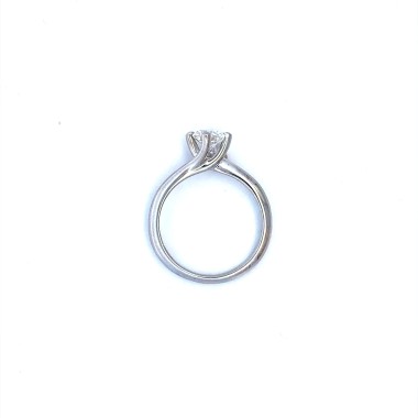Anello Valentino con Diamante 0,70 ct GIA D VS - Oro Bianco 18k