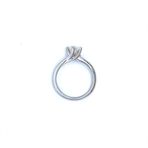 Anello con Diamante Naturale 0,70 ct GIA D VS