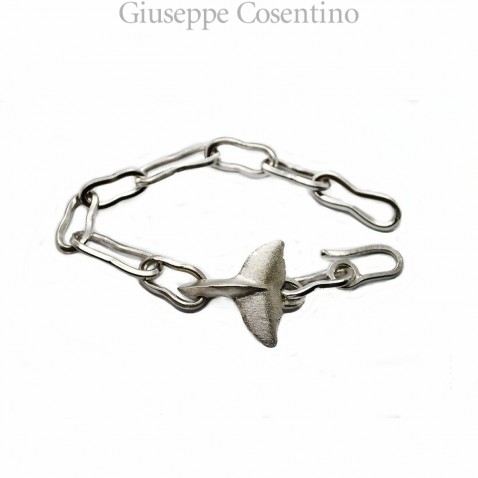 Bracciale coda di balena in argento 925