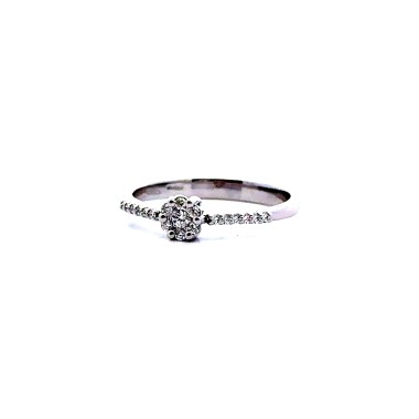 Anello Magic Solitario con Diamante Naturale 0,17 ct F, VS