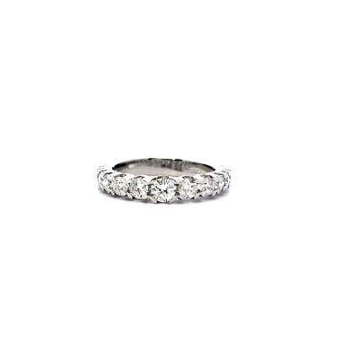 Anello Veretta a Scalare con Diamanti Naturali 1,05 ct