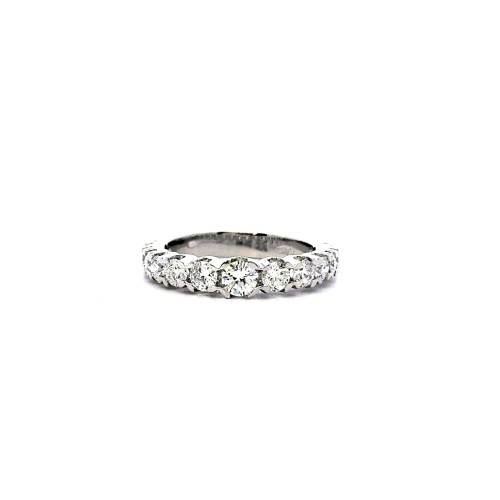 Anello Veretta a Scalare con Diamanti Naturali 1,05 ct