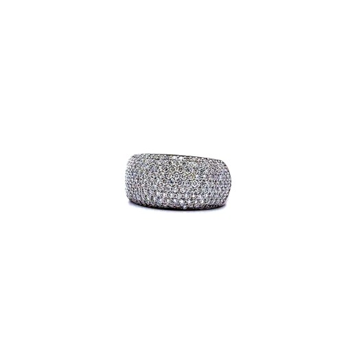 Anello a Fascia con Pavé di Diamanti 1,63 ct
