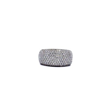 Anello a Fascia con Pavé di Diamanti 1,63 ct
