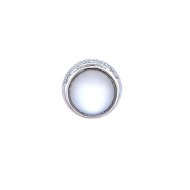 Anello a Fascia Pavé con Diamanti Naturali 1,63 ct D-F VS - Oro Bianco