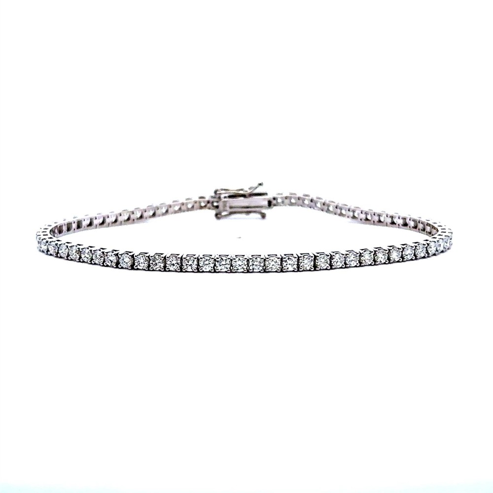 Bracciale Tennis con Diamanti Naturali 3,14 ct