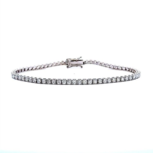Bracciale Tennis con Diamanti Naturali 3,14 ct