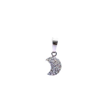 Ciondolo Luna con Diamanti Naturali 0,21 ct