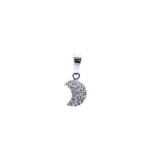 Ciondolo Luna con Diamanti Naturali 0,21 ct
