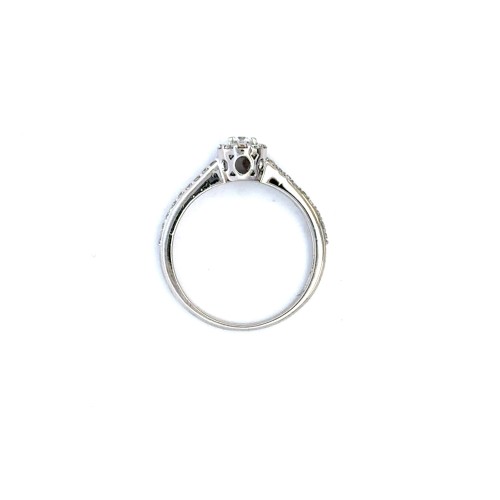 Anello con Diamante Centrale 0,13 ct e Diamanti Naturali 0,33 ct