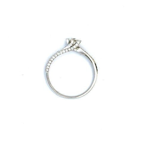 Anello Solitario Valentino 0, 21 ct con Diamanti Naturali 0,29 ct