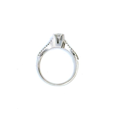 Anello Solitario 0,26 ct con Diamanti Naturali 0,13 ct