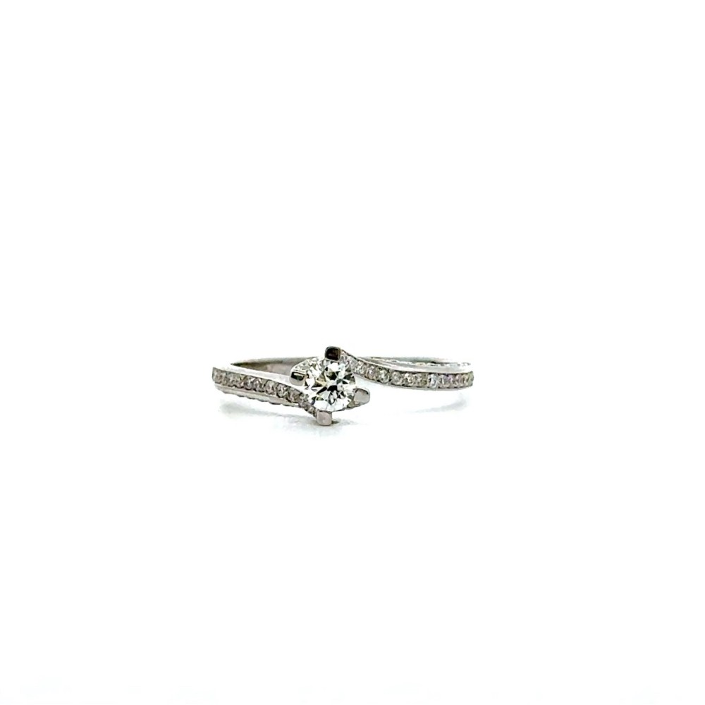 Anello Solitario Valentino 0, 21 ct con Diamanti Naturali 0,29 ct