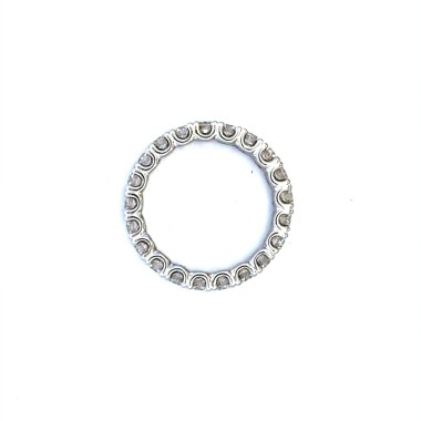 Anello Girodito con Diamanti Naturali 2,38 ct in Oro Bianco