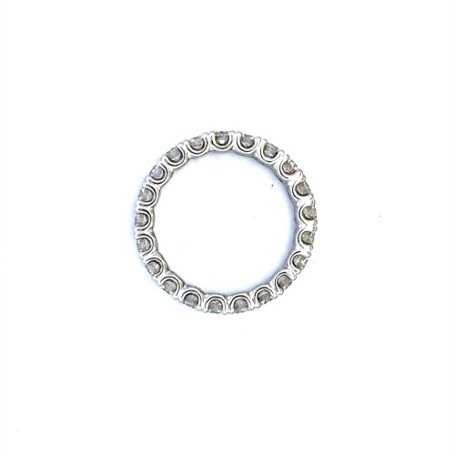 Anello Girodita con Diamanti Naturali 2,38 ct in Oro Bianco
