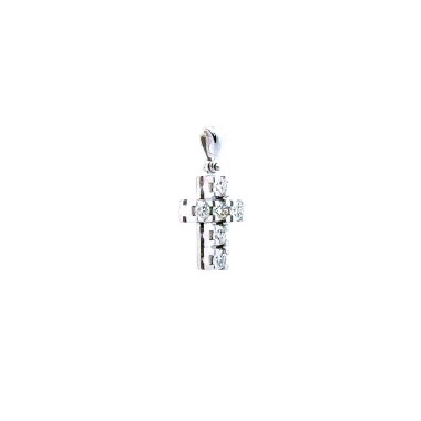 Ciondolo Croce con Diamanti Naturali 0,35 ct