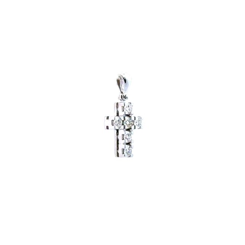 Ciondolo Croce con Diamanti Naturali 0,35 ct