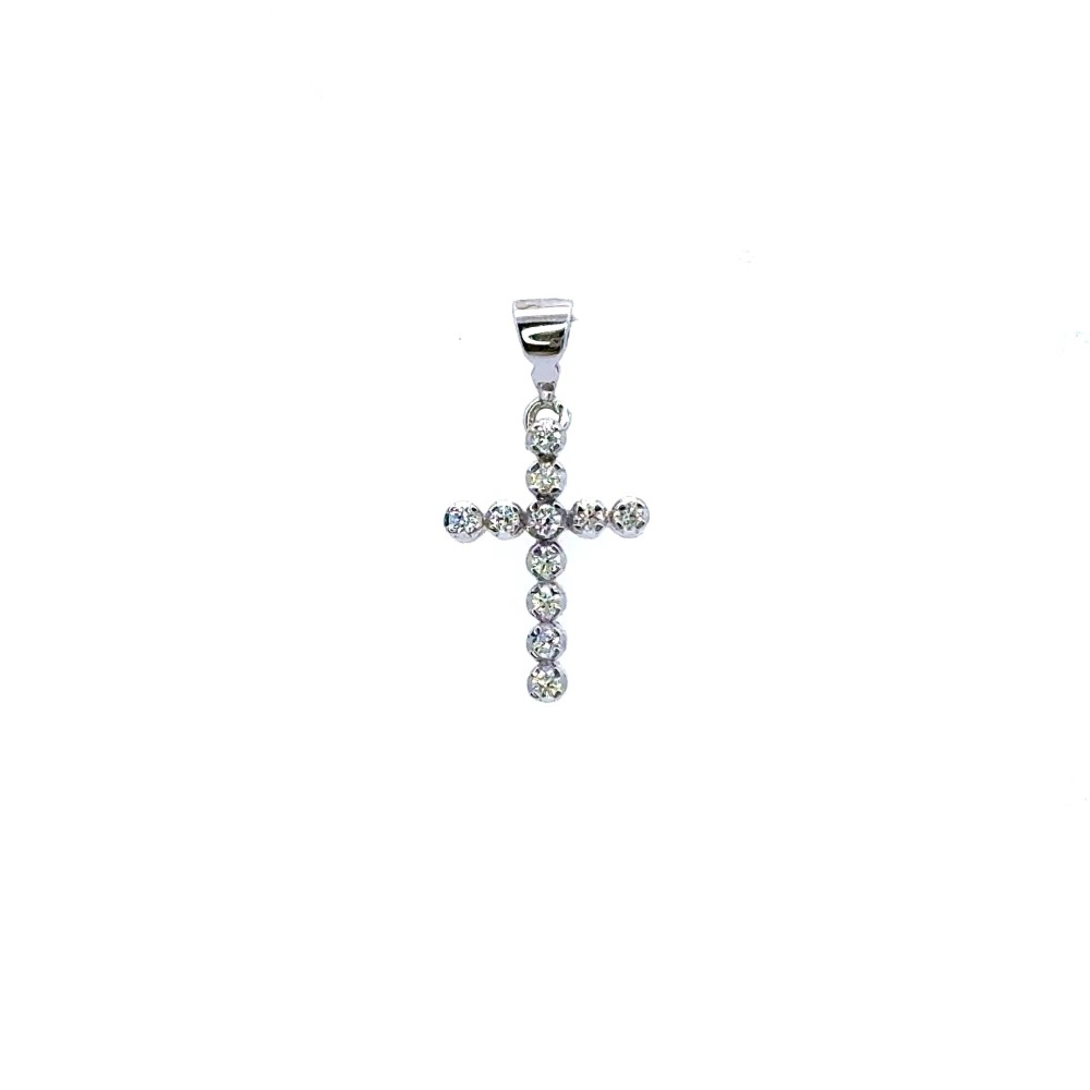 Ciondolo Croce con Diamanti Naturali 0,23 ct