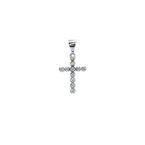 Ciondolo Croce con Diamanti Naturali 0,23 ct