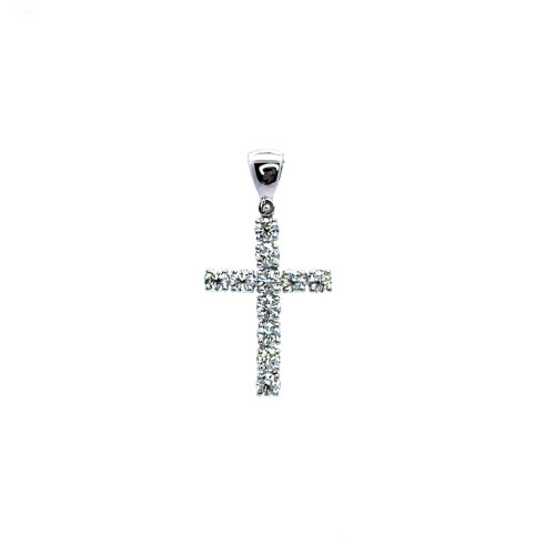 Ciondolo Croce con Diamanti Naturali 1,05 ct