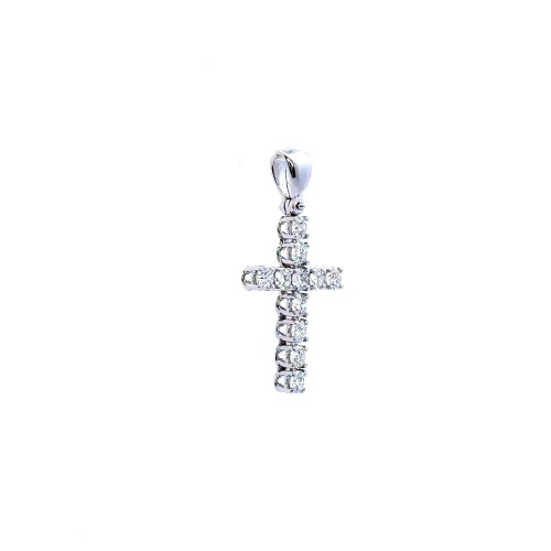 Ciondolo Croce con Diamanti Naturali 1,05 ct