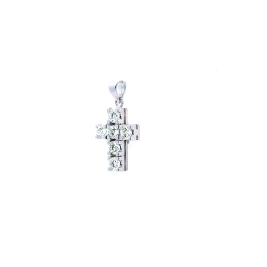 Ciondolo Croce con Diamanti Naturali 1,36 ct