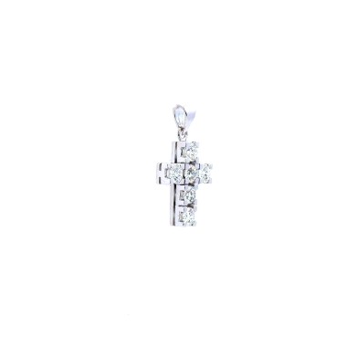 Ciondolo Croce con Diamanti Naturali 1,36 ct