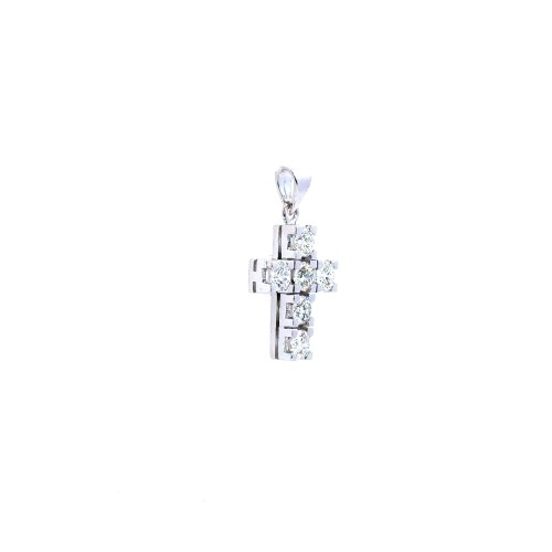 Ciondolo Croce con Diamanti Naturali 1,36 ct