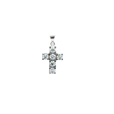 Ciondolo Croce con Diamanti Naturali 1,36 ct