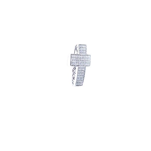Ciondolo Croce con Pavé di Diamanti 0,42 ct