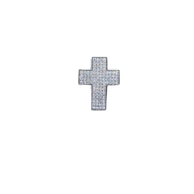Ciondolo Croce con Pavé di Diamanti 0,42 ct