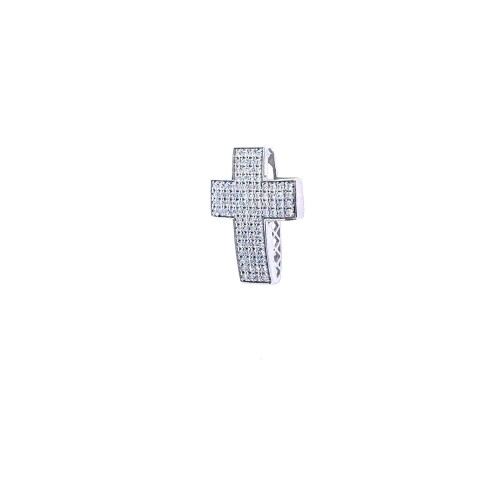 Ciondolo Croce con Pavé di Diamanti 0,42 ct