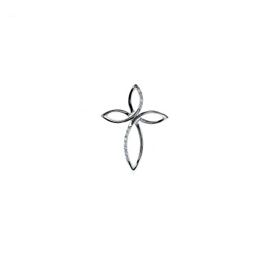 Ciondolo Croce con Diamanti 0,07 ct