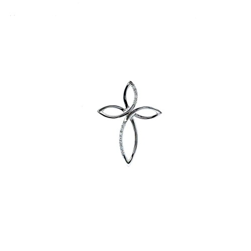 Ciondolo Croce con Diamanti 0,07 ct