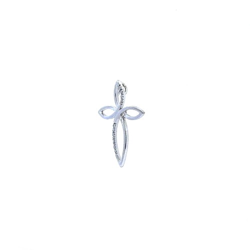 Ciondolo Croce con Diamanti 0,07 ct