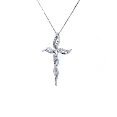 Collana con Croce di Diamanti 0,08 ct