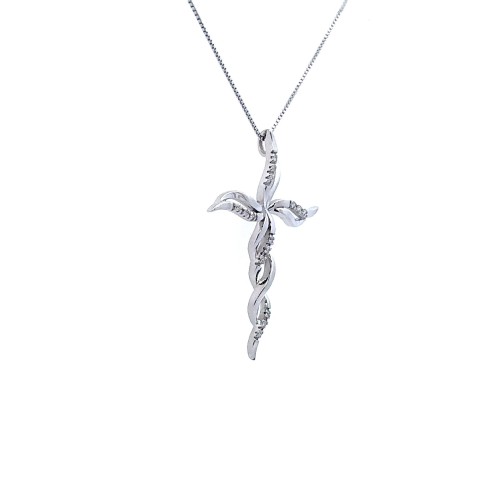 Collana con Croce di Diamanti 0,08 ct