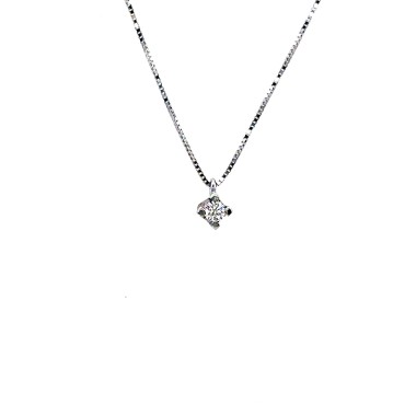 Collana con Punto Luce 0,06 ct F VS