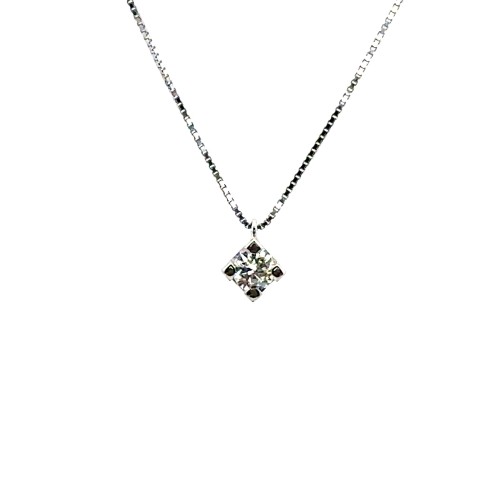 Collana Punto Luce con Diamante Naturale 0,30 ct , GIA