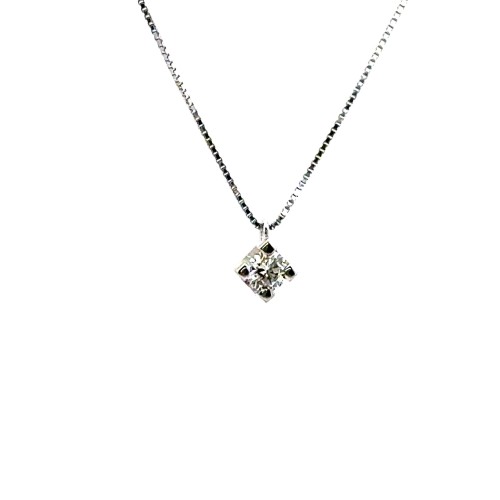 Collana Punto Luce con Diamante Naturale 0,30 ct , GIA