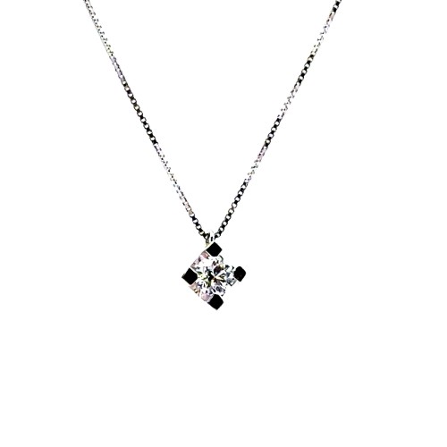 Collana Solitario con Diamante Naturale 0,40 ct GIA