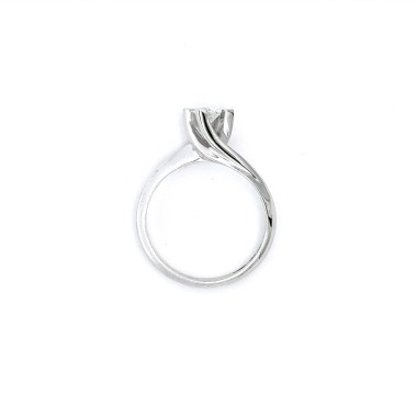 Anello Solitario Modello Valentino 0,30 ct D VS in Oro Bianco 18 Carat