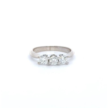 Anello Trilogy con Diamanti 0,67 ct D-F VVS